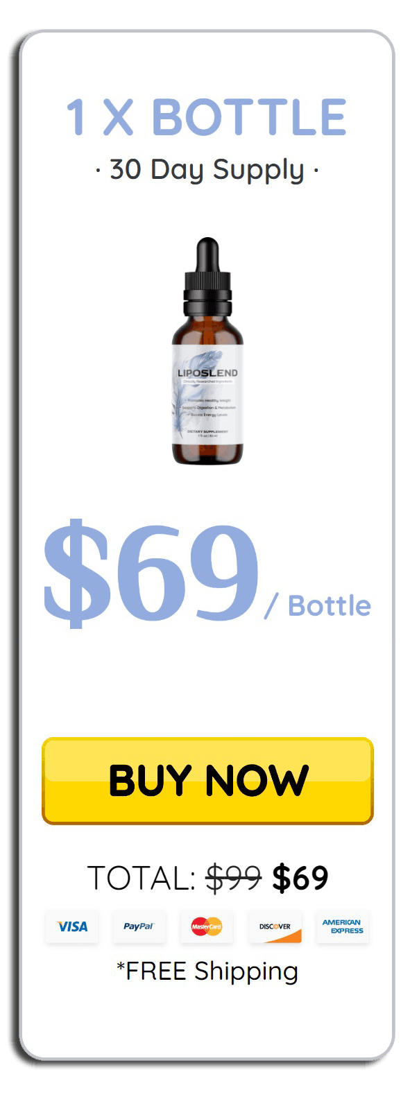 liposlend one bottle price 